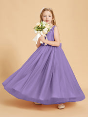 Tulle Junior Bridesmaid Dresses Satin Top Glamourous Bowknot Tahiti