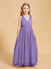 Tulle Junior Bridesmaid Dresses Satin Top Glamourous Bowknot Tahiti