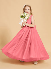 Tulle Junior Bridesmaid Dresses Satin Top Glamourous Bowknot Watermelon
