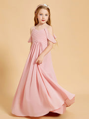 Off the Shoulder Bridesmaid Dresses for Juniors Dusty Rose