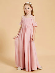 Off the Shoulder Bridesmaid Dresses for Juniors Dusty Rose