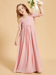 Off the Shoulder Bridesmaid Dresses for Juniors Dusty Rose