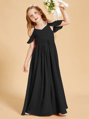 Off the Shoulder Bridesmaid Dresses for Juniors Black
