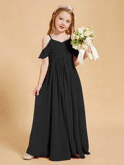 Off the Shoulder Bridesmaid Dresses for Juniors Black