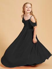 Off the Shoulder Bridesmaid Dresses for Juniors Black