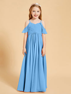 Off the Shoulder Bridesmaid Dresses for Juniors Blue