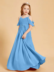Off the Shoulder Bridesmaid Dresses for Juniors Blue