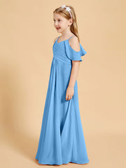 Off the Shoulder Bridesmaid Dresses for Juniors Blue