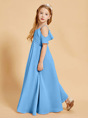 Off the Shoulder Bridesmaid Dresses for Juniors Blue
