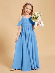 Off the Shoulder Bridesmaid Dresses for Juniors Blue