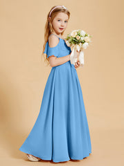 Off the Shoulder Bridesmaid Dresses for Juniors Blue