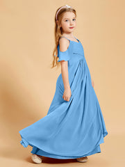 Off the Shoulder Bridesmaid Dresses for Juniors Blue