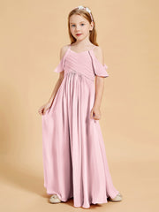 Off the Shoulder Bridesmaid Dresses for Juniors Blushing Pink
