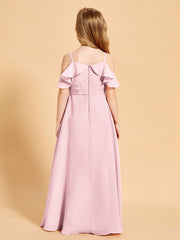 Off the Shoulder Bridesmaid Dresses for Juniors Blushing Pink