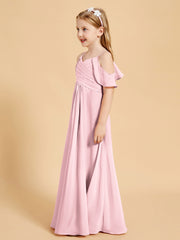 Off the Shoulder Bridesmaid Dresses for Juniors Blushing Pink