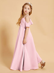 Off the Shoulder Bridesmaid Dresses for Juniors Blushing Pink