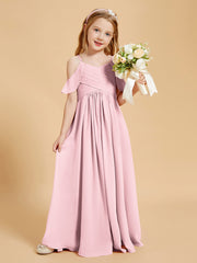 Off the Shoulder Bridesmaid Dresses for Juniors Blushing Pink