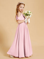 Off the Shoulder Bridesmaid Dresses for Juniors Blushing Pink