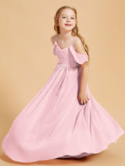 Off the Shoulder Bridesmaid Dresses for Juniors Blushing Pink