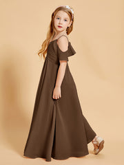 Off the Shoulder Bridesmaid Dresses for Juniors Brown