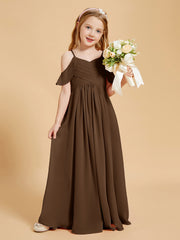 Off the Shoulder Bridesmaid Dresses for Juniors Brown