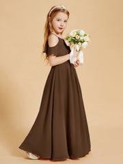 Off the Shoulder Bridesmaid Dresses for Juniors Brown