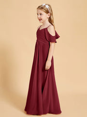 Off the Shoulder Bridesmaid Dresses for Juniors Burgundy