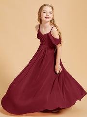 Off the Shoulder Bridesmaid Dresses for Juniors Burgundy