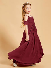 Off the Shoulder Bridesmaid Dresses for Juniors Burgundy