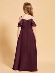 Off the Shoulder Bridesmaid Dresses for Juniors Cabernet