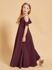 Off the Shoulder Bridesmaid Dresses for Juniors Cabernet