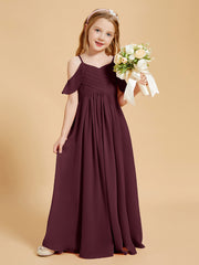 Off the Shoulder Bridesmaid Dresses for Juniors Cabernet