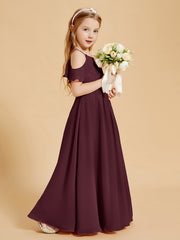 Off the Shoulder Bridesmaid Dresses for Juniors Cabernet