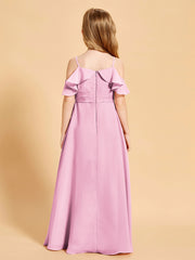 Off the Shoulder Bridesmaid Dresses for Juniors Candy Pink