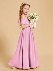 Off the Shoulder Bridesmaid Dresses for Juniors Candy Pink