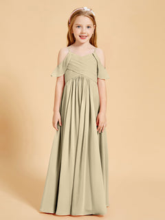 Off the Shoulder Bridesmaid Dresses for Juniors Champagne