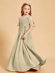 Off the Shoulder Bridesmaid Dresses for Juniors Champagne