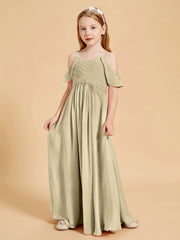 Off the Shoulder Bridesmaid Dresses for Juniors Champagne