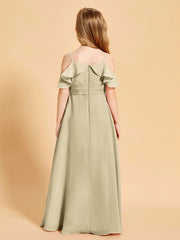 Off the Shoulder Bridesmaid Dresses for Juniors Champagne