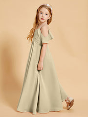 Off the Shoulder Bridesmaid Dresses for Juniors Champagne