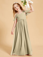 Off the Shoulder Bridesmaid Dresses for Juniors Champagne