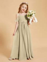 Off the Shoulder Bridesmaid Dresses for Juniors Champagne