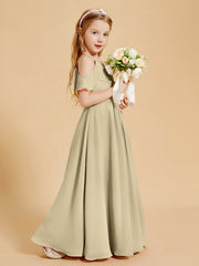 Off the Shoulder Bridesmaid Dresses for Juniors Champagne