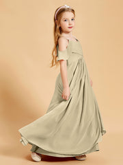 Off the Shoulder Bridesmaid Dresses for Juniors Champagne