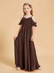 Off the Shoulder Bridesmaid Dresses for Juniors Chocolate