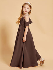 Off the Shoulder Bridesmaid Dresses for Juniors Chocolate