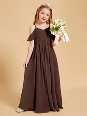 Off the Shoulder Bridesmaid Dresses for Juniors Chocolate