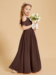 Off the Shoulder Bridesmaid Dresses for Juniors Chocolate