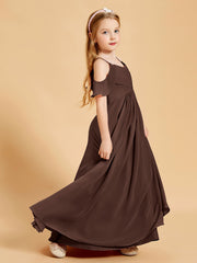 Off the Shoulder Bridesmaid Dresses for Juniors Chocolate