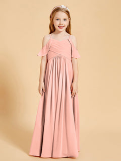 Off the Shoulder Bridesmaid Dresses for Juniors Coral